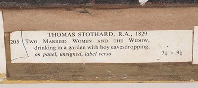 Lot 94 - Thomas Stothard RA - Two Married Women and the Widow | oil