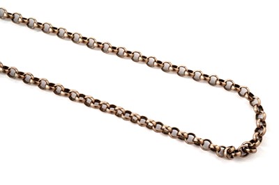 Lot 109 - A 9ct rose gold curb link chain necklace