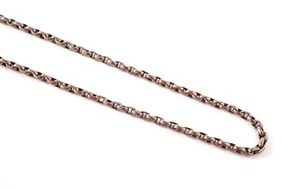 Lot 110 - A rose gold curb link chain necklace