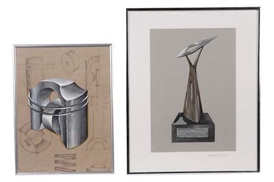 Lot 344 - John Cull and Francis Zanker - Trophy Designs | gouache and cut paper collage