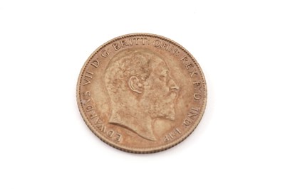 Lot 141 - An King Edward VII gold half sovereign