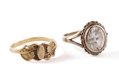 Lot 145 - Two gold dress rings