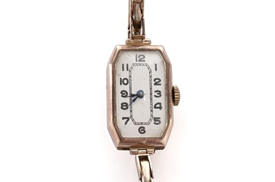 Lot 119 - An Art Deco 9ct gold cased cocktail watch