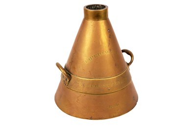 Lot 585 - A Victorian brass imperial gallon measure