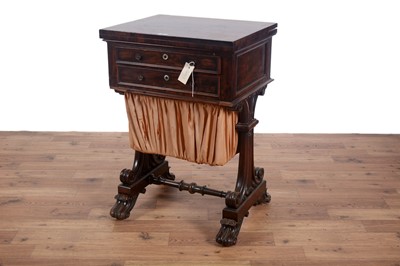 Lot 66 - A Victorian mahogany work/sewing table