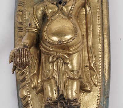 Lot 887 - A Tibetan gilt bronze figure of Ganapati