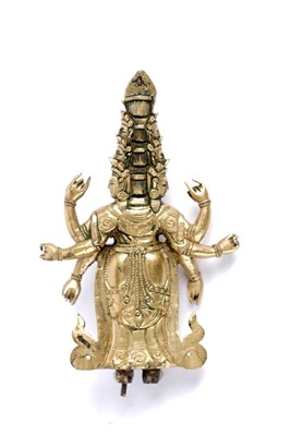 Lot 888 - A Sino-Tibetan gilt bronze figure of Avalokitesvara