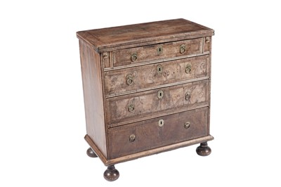 Lot 1416 - An early 18th Century walnut bachelor’s chest