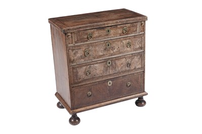 Lot 1416 - An early 18th Century walnut bachelor’s chest