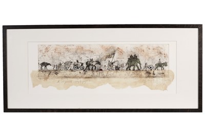 Lot 908 - Olivia Lomenech Gill - Exile Notes I | hand-tinted etching with collage