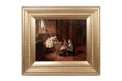 Lot 1090 - George Bernard O`Neill - The Prospect of Future Delights | oil