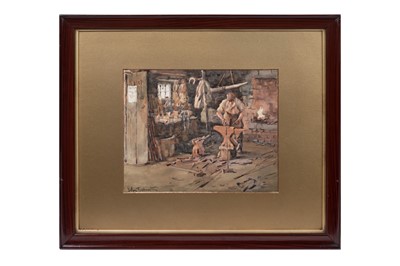 Lot 49 - John Rennie McKenzie Houston - The Smithy | watercolour