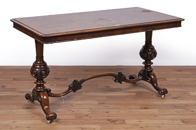 Lot 1 - A Victorian walnut centre table