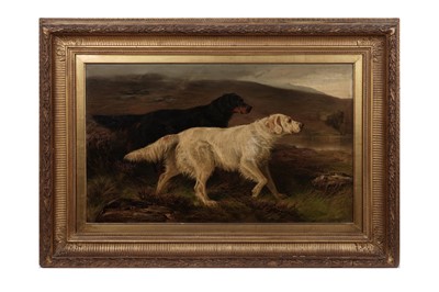 Lot 1167 - Edward R. Breach - Two Hounds in a Highland Landscape | oil