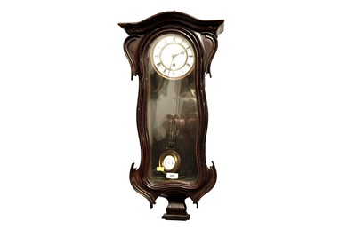 Lot 163 - An early 20th Century mahogany Vienna wall timepiece