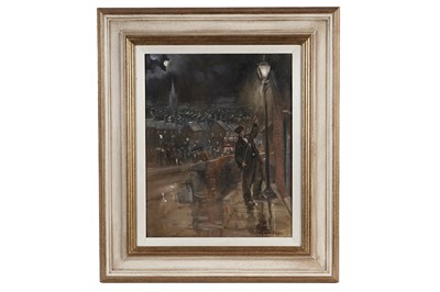 Lot 951 - Peter Knox - The Lamplighter | oil