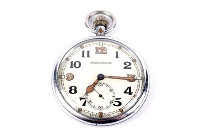 Lot 255 - A Jaeger LeCoultre military issue open face pocket watch