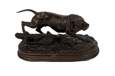 Lot 316 - After Paul-Edouard Delabrierre - Dog and pheasant | bronze