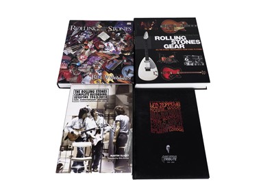 Lot 329 - Three Rolling Stones books; and a Led Zeppelin CD book