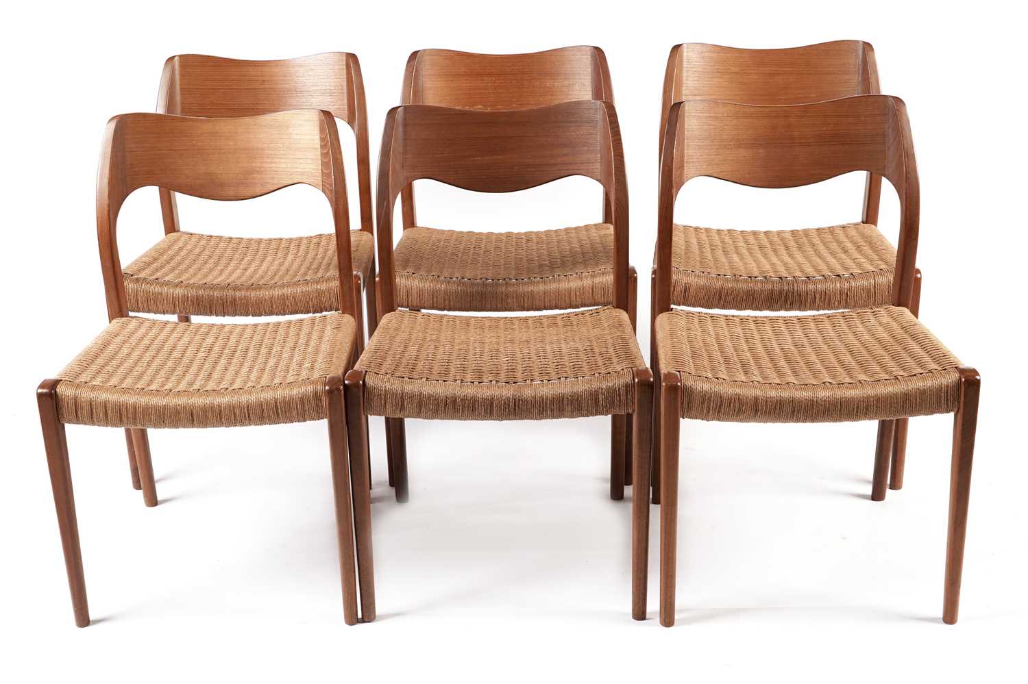 Lot 753 - A set of six model 71 chairs by Niels Otto Moller