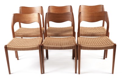 Lot 753 - A set of six model 71 chairs by Niels Otto Moller