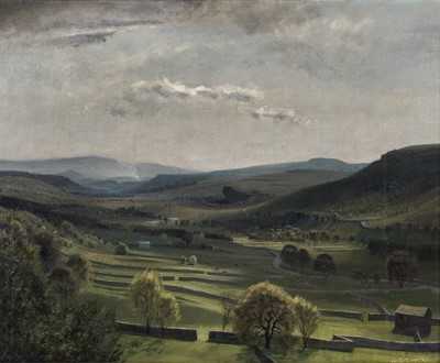 Lot 958 - Anne Brooke - Wharfedale From Above Kettlewell | oil