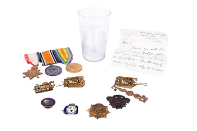 Lot 153 - A group of First World War General Service medals; and other items