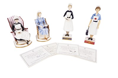 Lot 377 - Four Royal Worcester figures of nurses