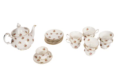 Lot 418 - A Royal Albert 'Forget-Me-Not Rose' pattern part tea service