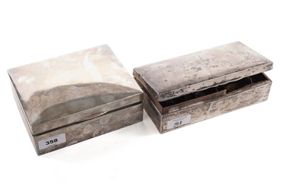 Lot 358 - Two silver cigarette boxes