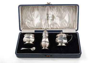 Lot 364 - A Reid & Sons silver cruet set