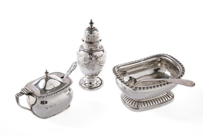 Lot 384 - Victorian and later silver condiments