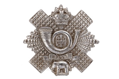 Lot 149 - A rare Highland Light Infantry anodised glengarry badge