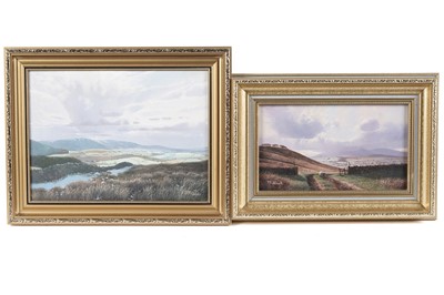 Lot 114 - Robert Ritchie - Autumn on Bewick Moor, and Simonside Hills | acrylic on canvas