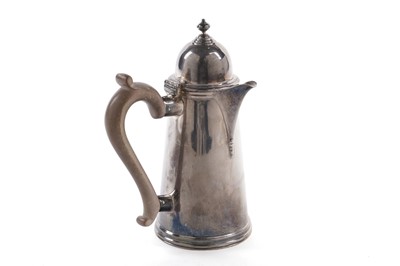 Lot 401 - A George V silver cafe-au-lait pot