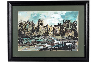 Lot 984 - Antoni Sulek - Warkworth Castle | gouache