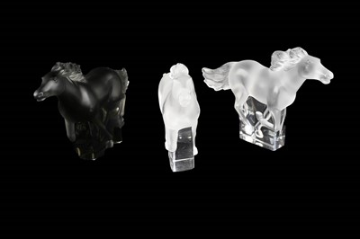 Lot 890 - Three Lalique Kazak horses