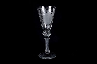 Lot 485 - A late 19th Century Dutch armorial wine glass