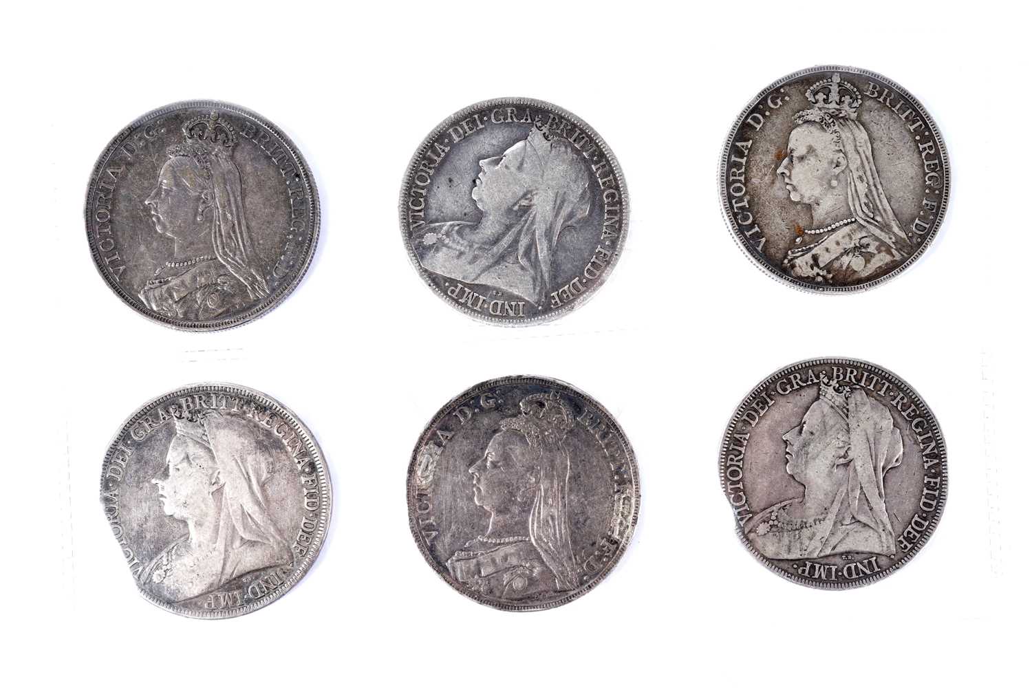 Lot 1260 - Six Queen Victoria Crowns