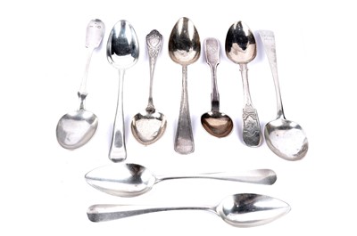 Lot 404 - A collection of 19th Century and later international silver tablespoons