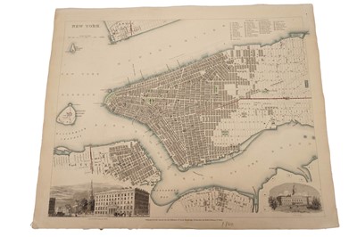 Lot 848 - A selection of 19th Century maps, city plans, and engravings of New York