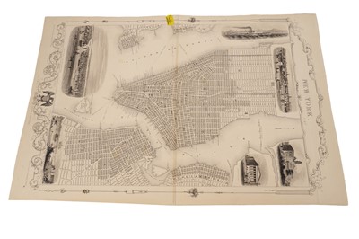 Lot 848 - A selection of 19th Century maps, city plans, and engravings of New York