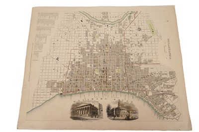 Lot 848 - A selection of 19th Century maps, city plans, and engravings of New York