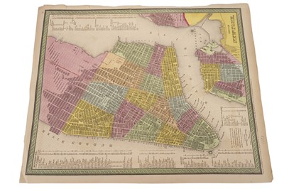 Lot 848 - A selection of 19th Century maps, city plans, and engravings of New York