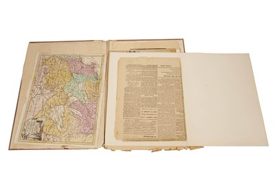 Lot 849 - A selection of 18th Century and later maps, engravings, and other ephemera