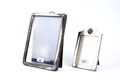 Lot 432 - An antique silver photograph frame by Asprey & Co; and another