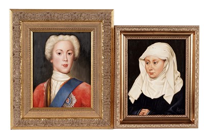 Lot 229 - Two reproduction oil portraits