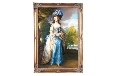 Lot 232 - After Thomas Gainsborough - Portrait of a Lady in Blue | acrylic