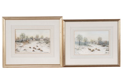 Lot 222 - Chris Sparrow | A pair of winter watercolours