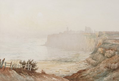 Lot 49 - John Davison Liddell - Tynemouth Cliffs, A Misty Morning | watercolour